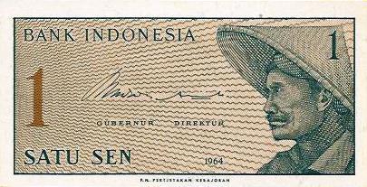 Indonesia - 1 Sen 1964 (# 90a)