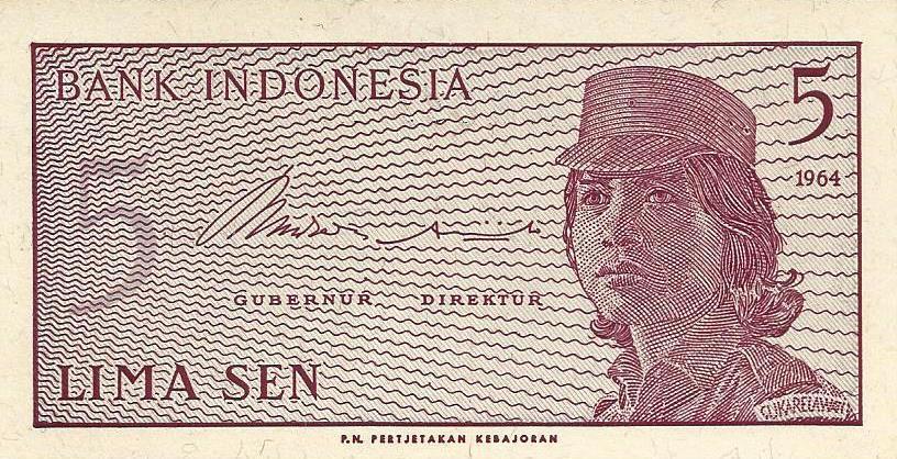 Indonesia - 5 Sen 1964 (# 91a)