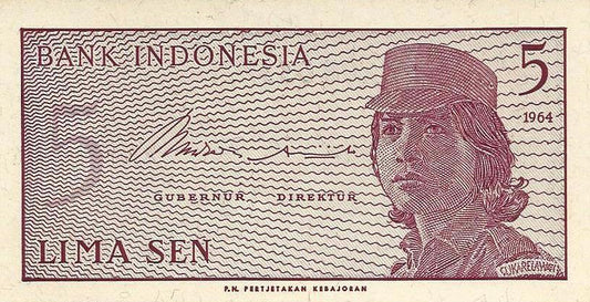 Indonesia - 5 Sen 1964 (# 91a)
