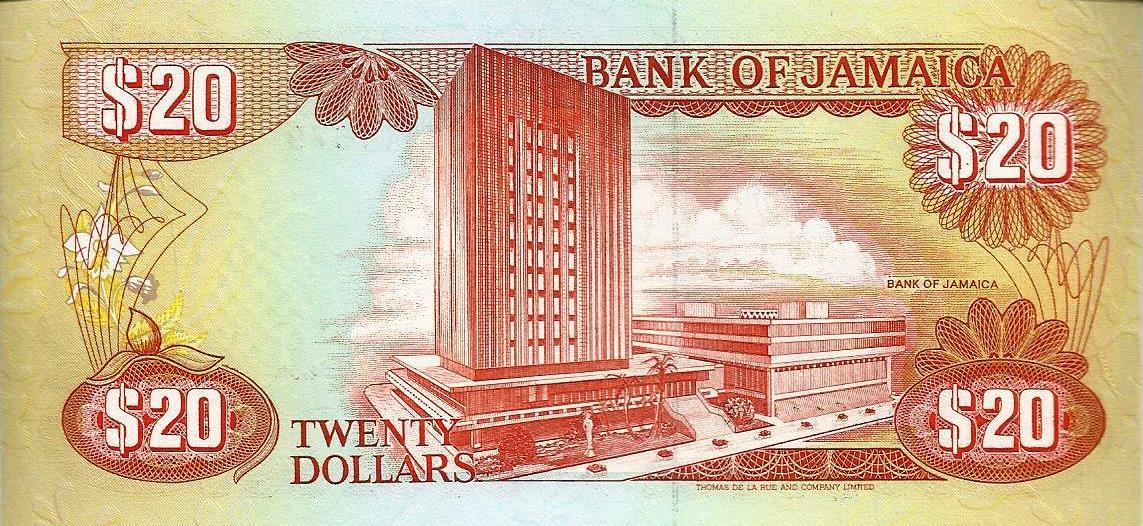 Jamaica - 20 Dolares 1995 (# 72e)