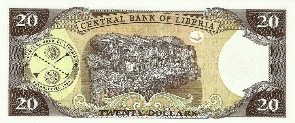 Liberia - 20 Dolares 2003 (# 28a)