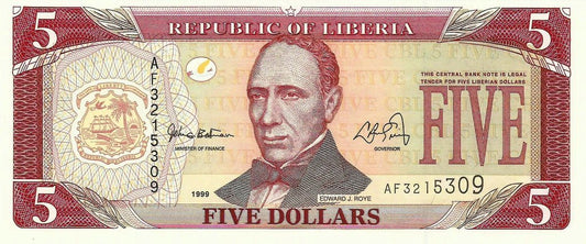 Liberia - 5 Dolares 1999 (# 21)