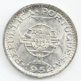 Macau - 5 Patacas 1952 (Km# 5)