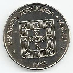 Macau - 5 Patacas 1984 (Km# 24.1)