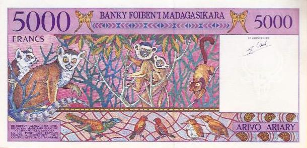 Madagascar - 5000 Francos 1995 (# 78a)