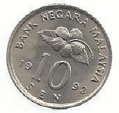 Malásia - 10 Sen 1993 (Km# 51)