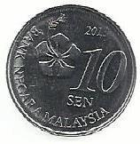 Malasia - 10 Sen 2013 (Km# 202)