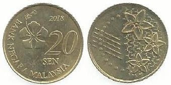 Malásia - 20 Sen 2018 (Km# 203)