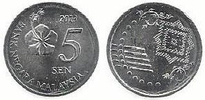 Malásia - 5 Sen 2013 (Km# 201)