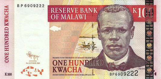 Malawi - 100 Kwacha 2009 (# 54b)