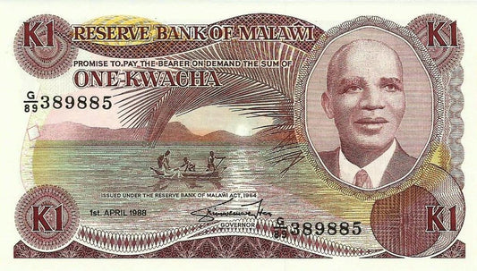 Malawi - 1 Kwacha 1988 (# 19b)