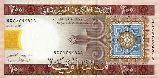 Mauritania - 200 Ouguiya 2006 (# 11b)