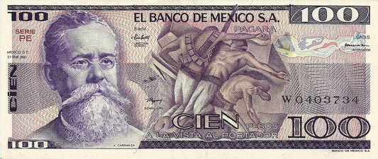 Mexico - 100 Pesos 1981 (# 74b)