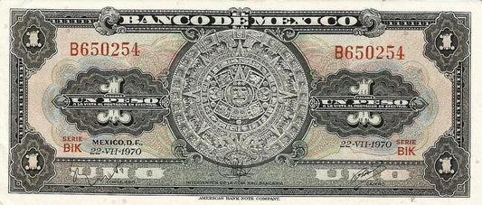 Mexico - 1 Peso 1970 (# 59t)