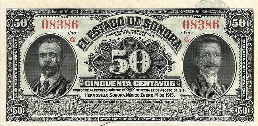 Mexico - 50 Centavos 1915 (# S1070)