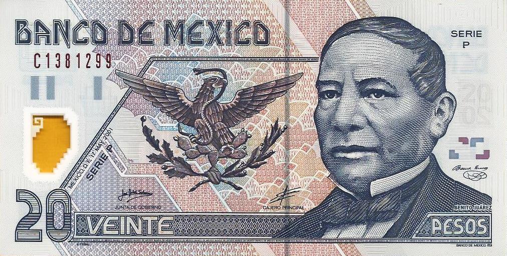 Mexico - 20 Pesos 2001 (# 116b)