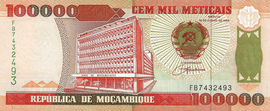 Moçambique - 100000 Meticais1993 (# 139)