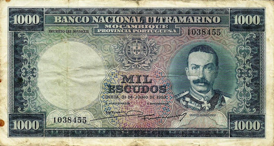 Moçambique - 1000$00 1953 (# 105a)