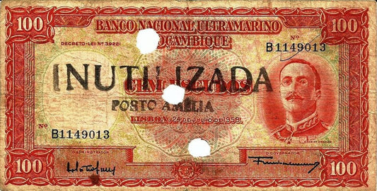 Moçambique - 100$00 1958 (# 107)