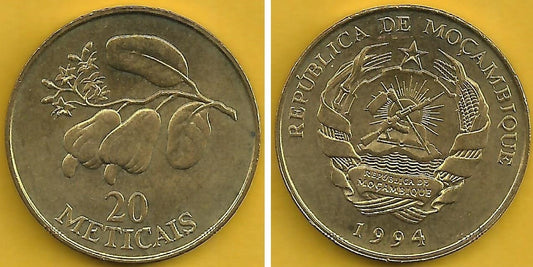 Moçambique - 20 Meticais 1994 (Km# 118)