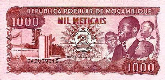Moçambique - 1000 Meticais 1989 (# 132c)