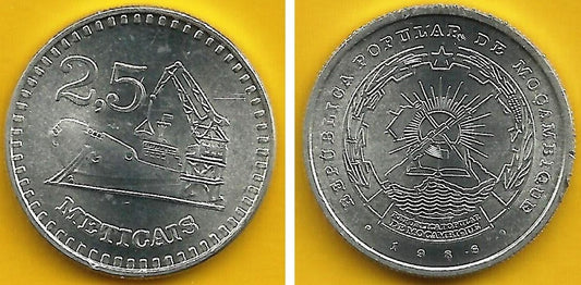 Moçambique - 2,50 Meticais 1986 (Km# 100)
