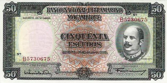 Moçambique - 50$00 1958 (# 106a)