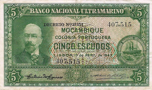 Moçambique - 5$00 1943 (# 89)