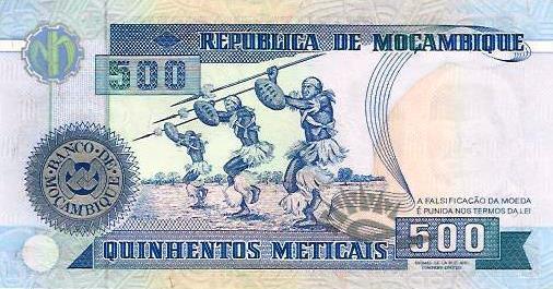Moçambique - 500 Meticais 1991 (# 134)
