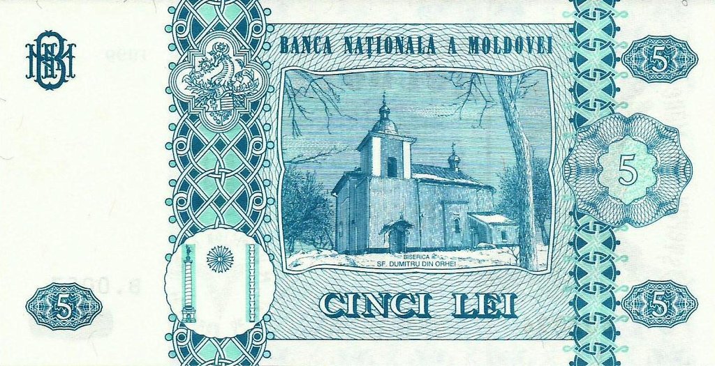 Moldavia - 5 Lei 1999 (# 9c)