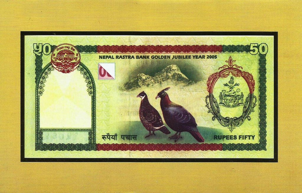 Nepal - 50 Rupias 2005 (# 52) (Folder)