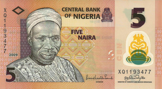 Nigeria - 5 Naira 2009 (# 38b)