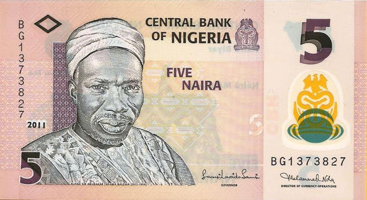 Nigeria - 5 Naira 2011 (# 38c)