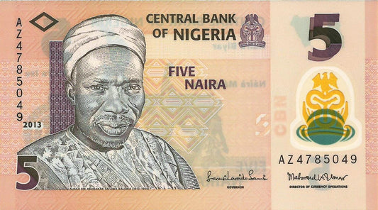 Nigeria - 5 Naira 2013 (# 38d)