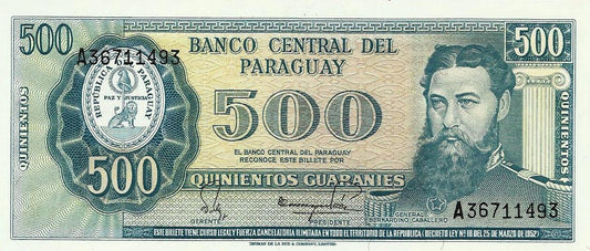 Paraguai - 500 Guaranies 1982 (# 206)