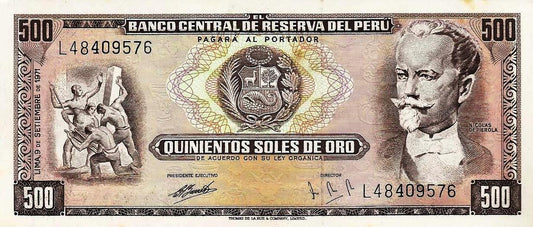 Peru - 500 Soles Ouro 1971 (# 104)