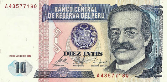 Peru - 10 Ìntis 1987 (# 129)