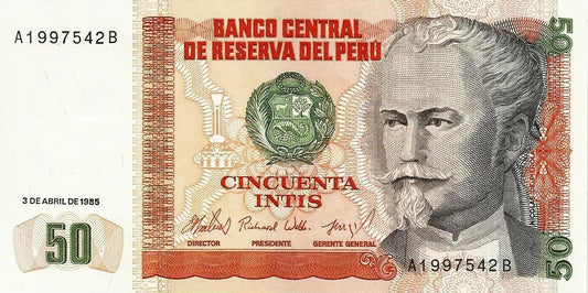 Peru - 50 Ìntis 1985 (# 130)