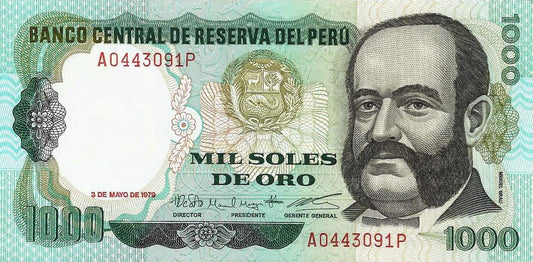 Peru - 1000 Soles Ouro 1979 (# 118)