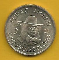 Peru - 5 Soles Oro 1976 (Km# 267)