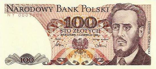 Polónia - 100 Zlotych 1986 (# 143)