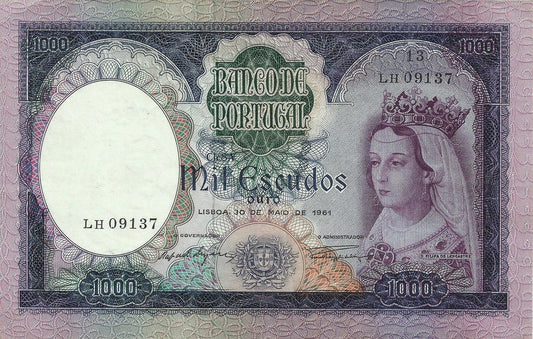 Portugal - 1000$00 1961 (# 166)