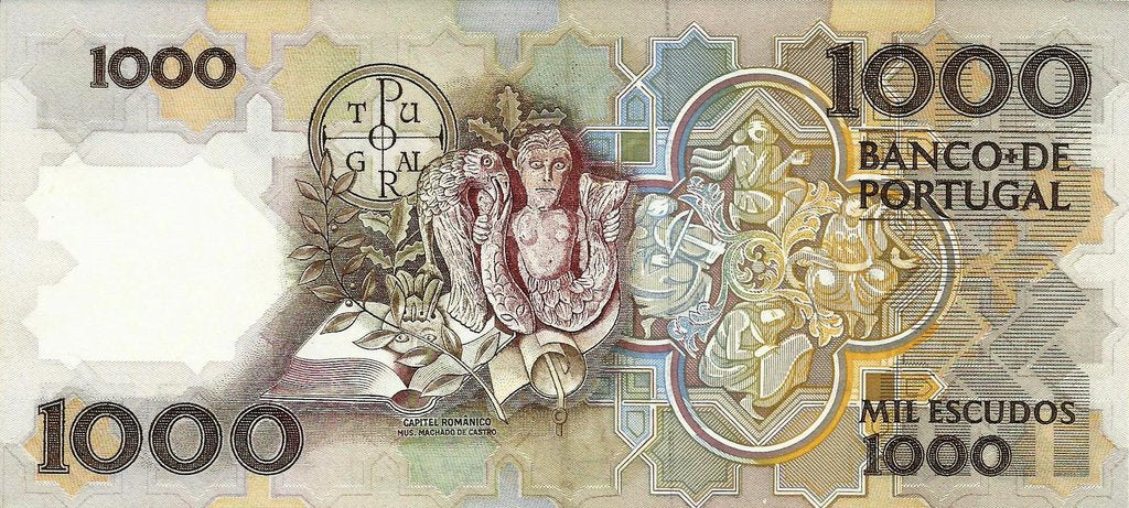 Portugal - 1000$00 1989 (# 181f)