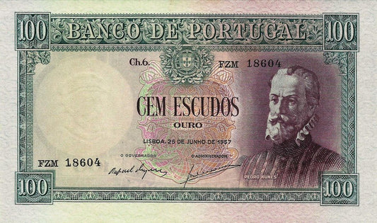Portugal - 100$00 1957 (# 159)