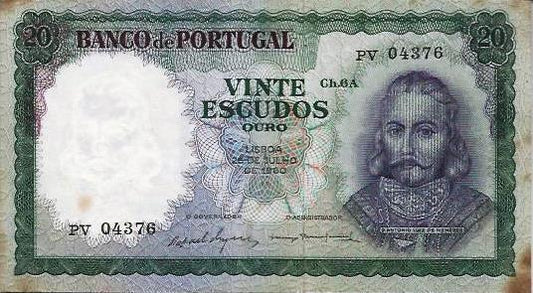 Portugal - 20$00 1960 (# 163)