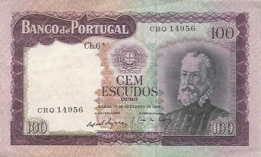Portugal - 100$00 1961 (# 165)