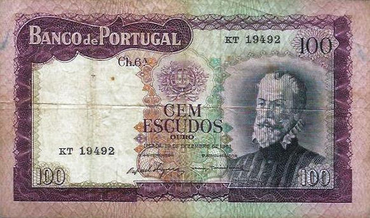 Portugal - 100$00 1961 (# 165)