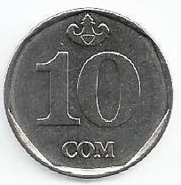 Quirguistão - 10 Com 2009 (Km# 43)