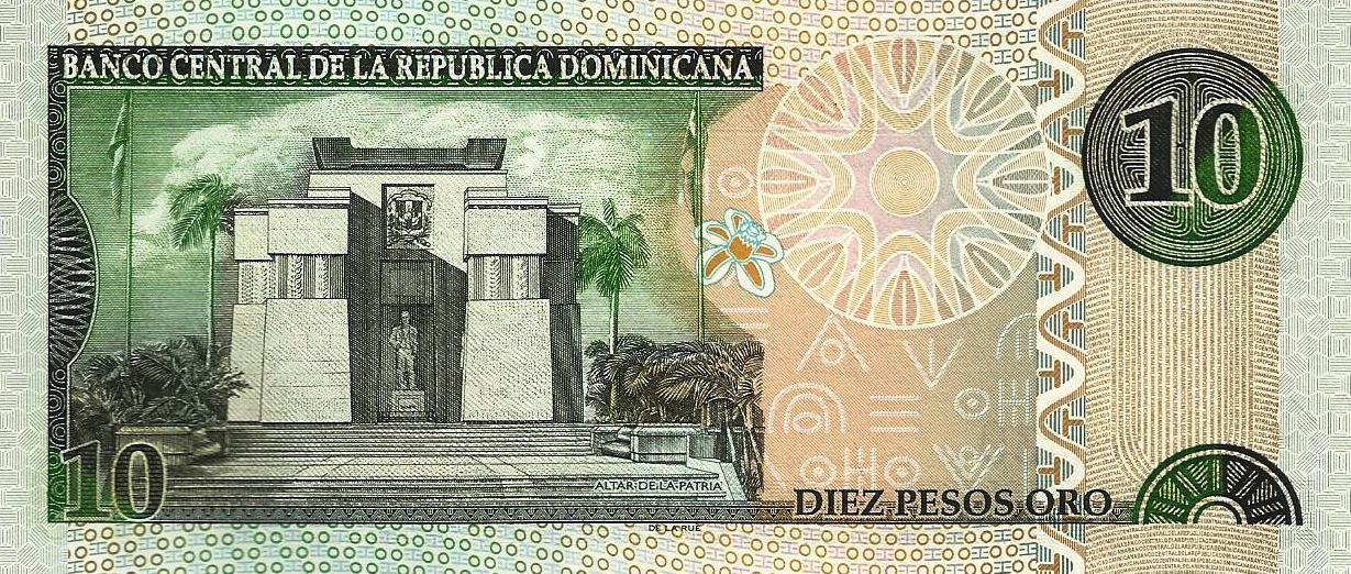 Rep. Dominicana  - 10 Pesos 2002 (# 168b)