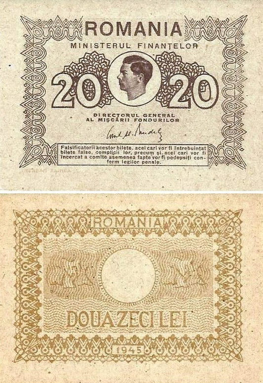 Romenia - 20 Lei 1945 (# 76)